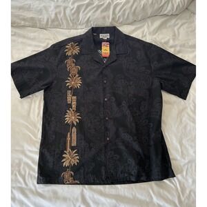 Pacific Legend Vintage Hawaiian Button Up Shirt 2XL Tropical Made in USA NWT